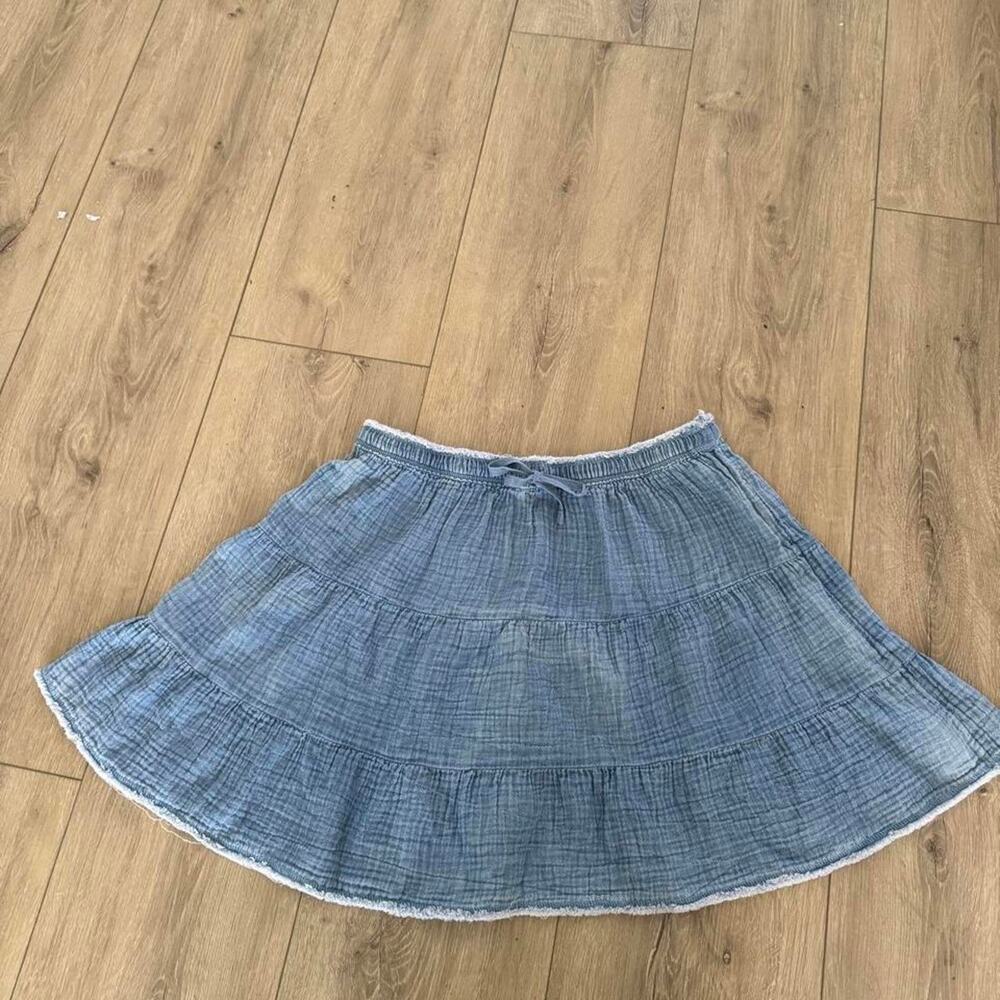 Aerie blue tiered skirt size